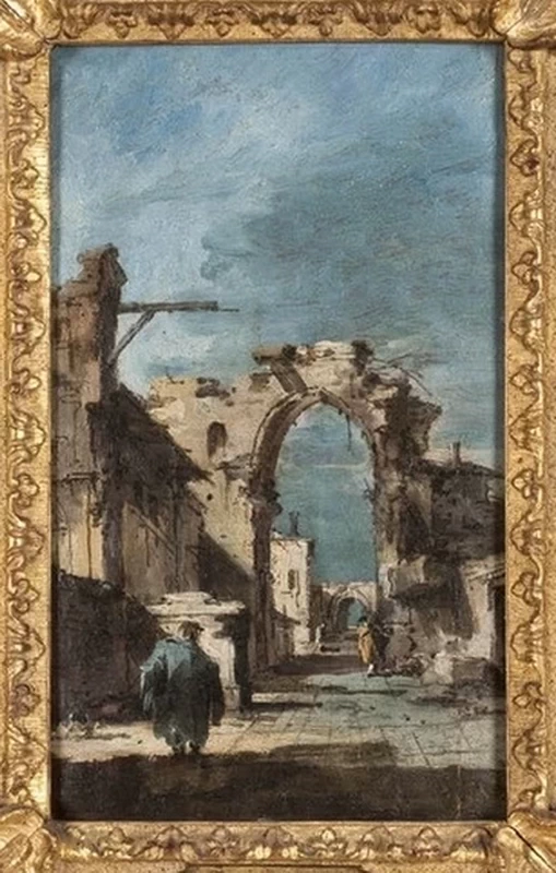 Capriccio con arco e figure - Musée Nissim de Camondo